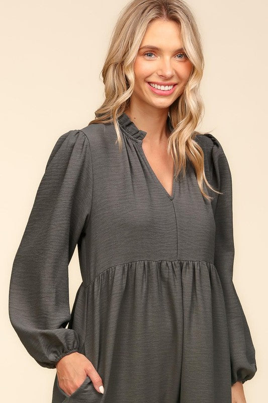 Babydoll Woven Maxi Dress