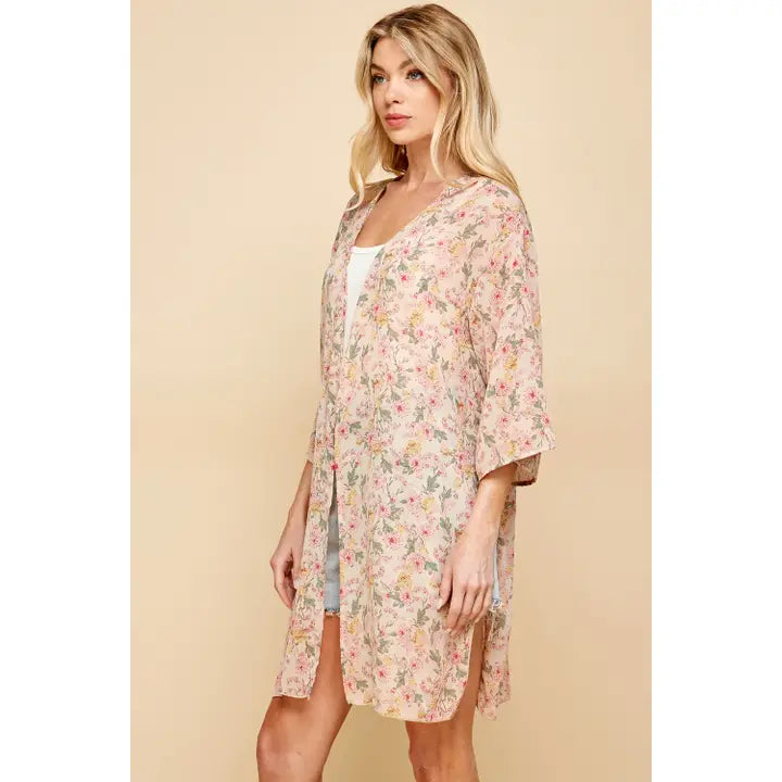 Floral Printed Kimono