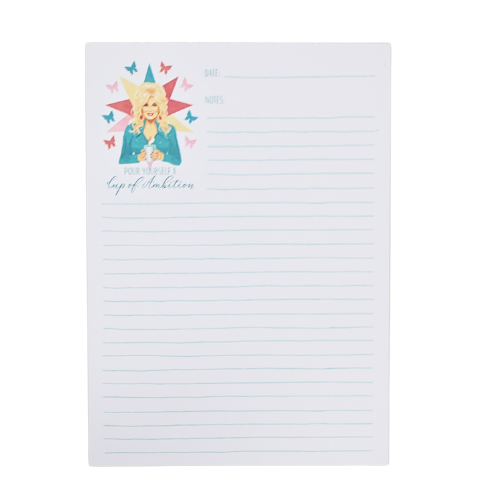 Dolly Inspired Cup of Ambition Lined Notepad