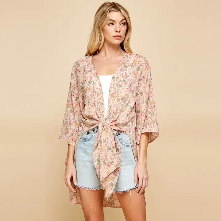 Floral Printed Kimono
