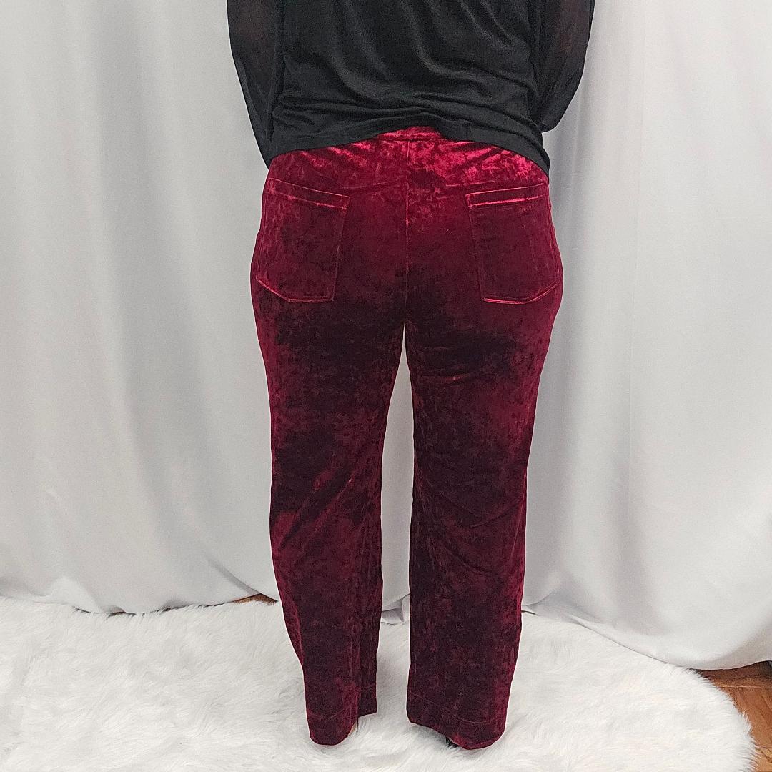 Halara High Waisted Button Multiple Pockets Straight Leg Velvet Casual Pants
