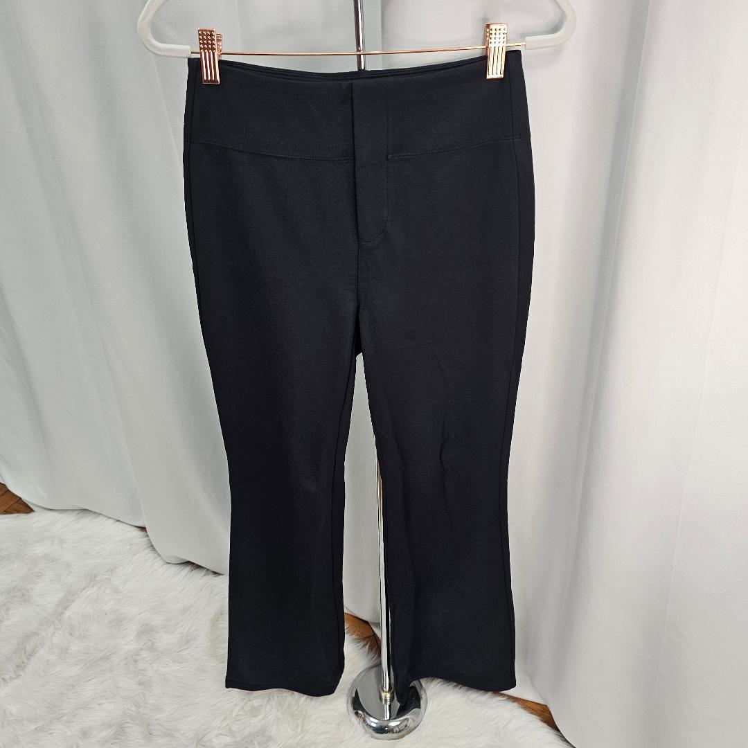 High Waisted Back Side Pocket Slight Flare Work Pants