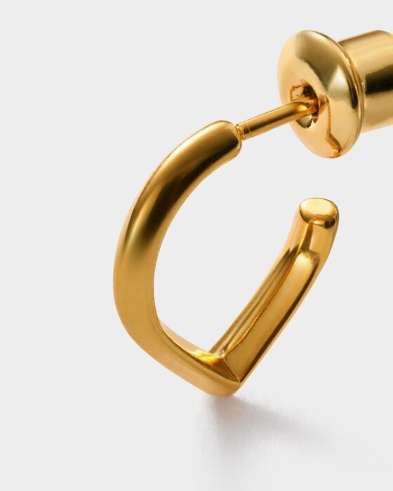 Elsi Waterproof Gold Huggie Hoop Earrings