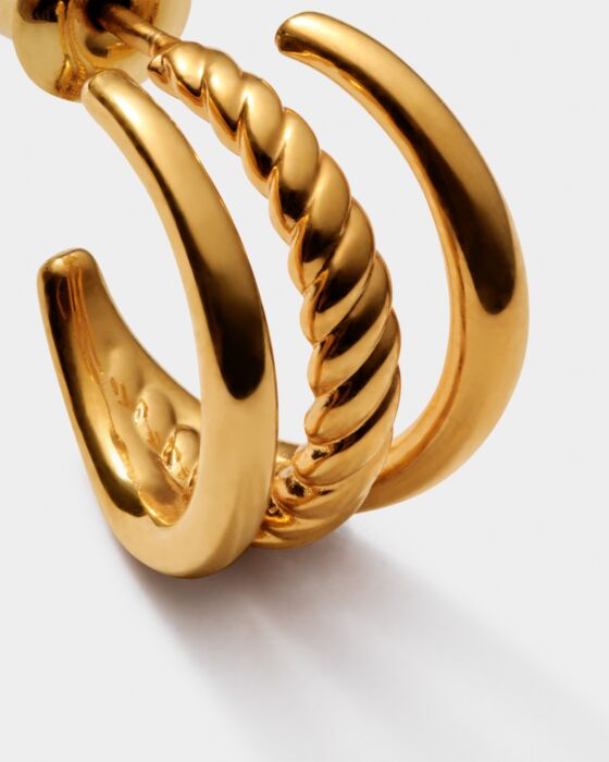Laia Waterproof Gold Illusion Hoop Earrings