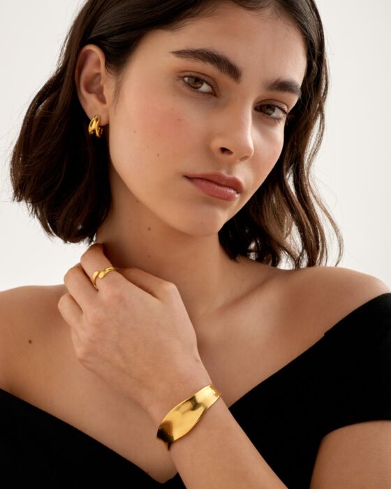 Molten Luxe Waterproof Gold Bangle