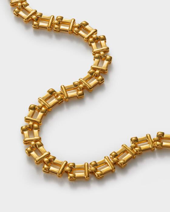 Grecian Waterproof Gold Link Bracelet