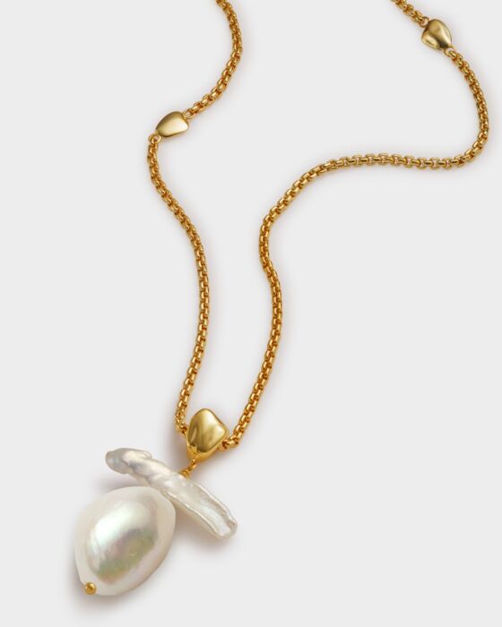 Katie Loxton Sol Pearl Waterproof Gold Necklace