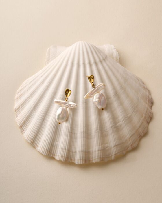 Katie Loxton Sol Pearl Waterproof Gold Earrings