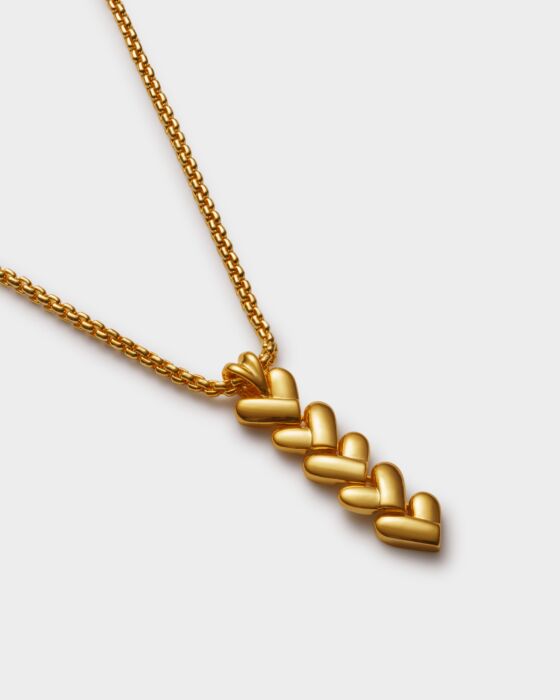Katie Loxton Heart Link Waterproof Gold Necklace