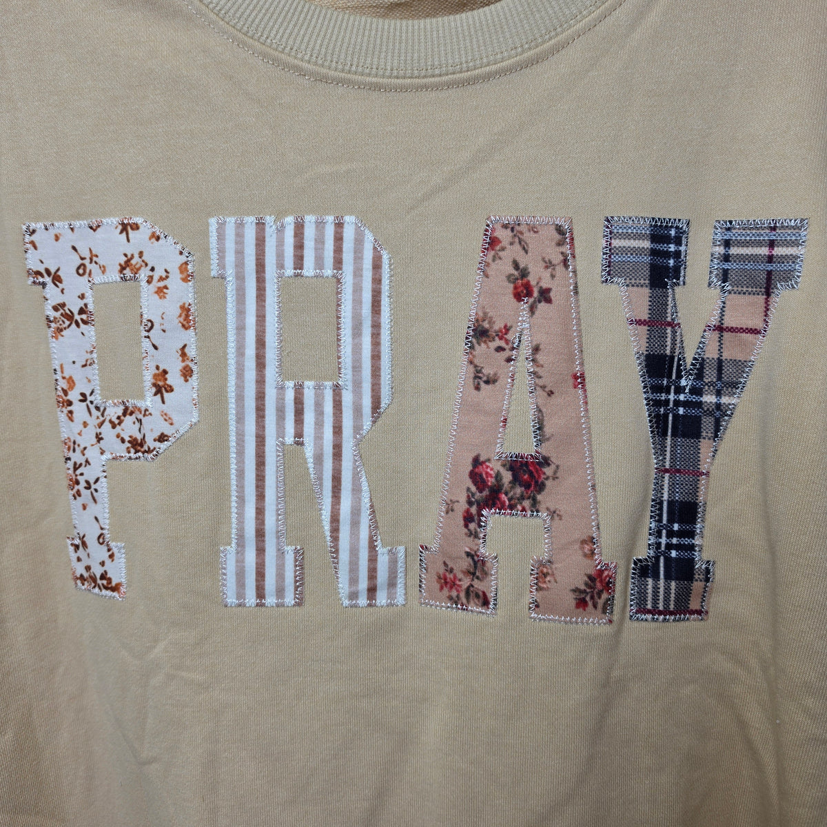 Cream Floral Pray Sweatshirt