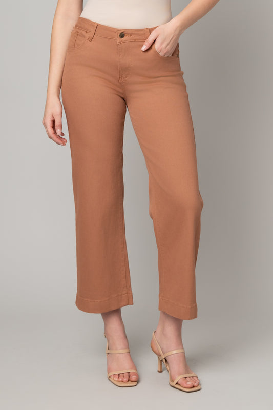 Stretch Twill Wide Leg Jean