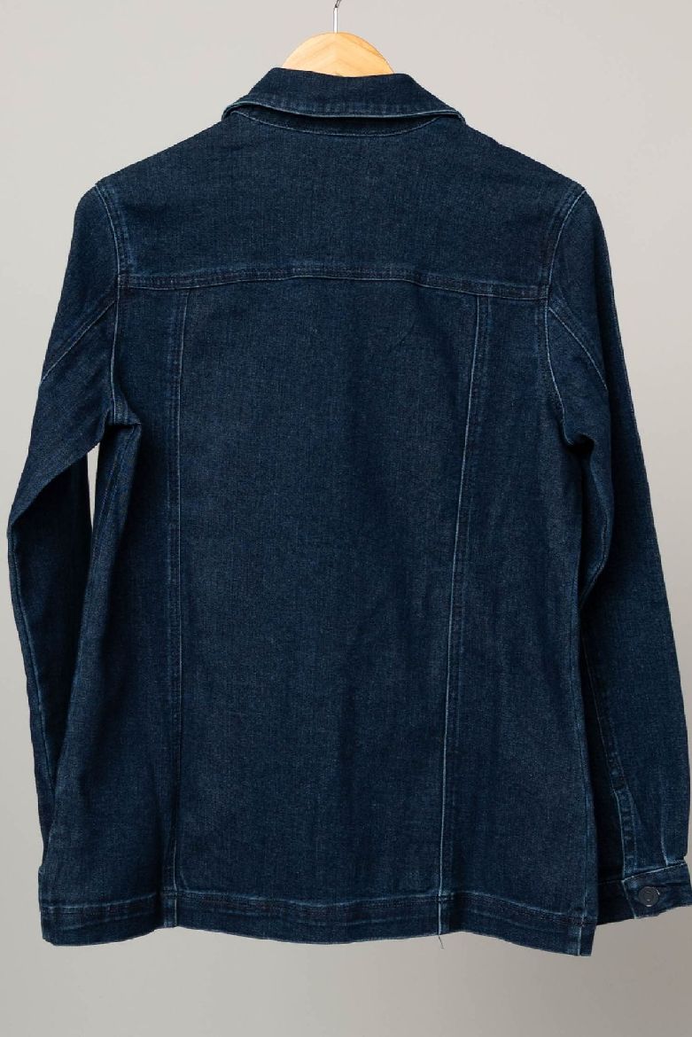 Button Front Longline Denim Jacket