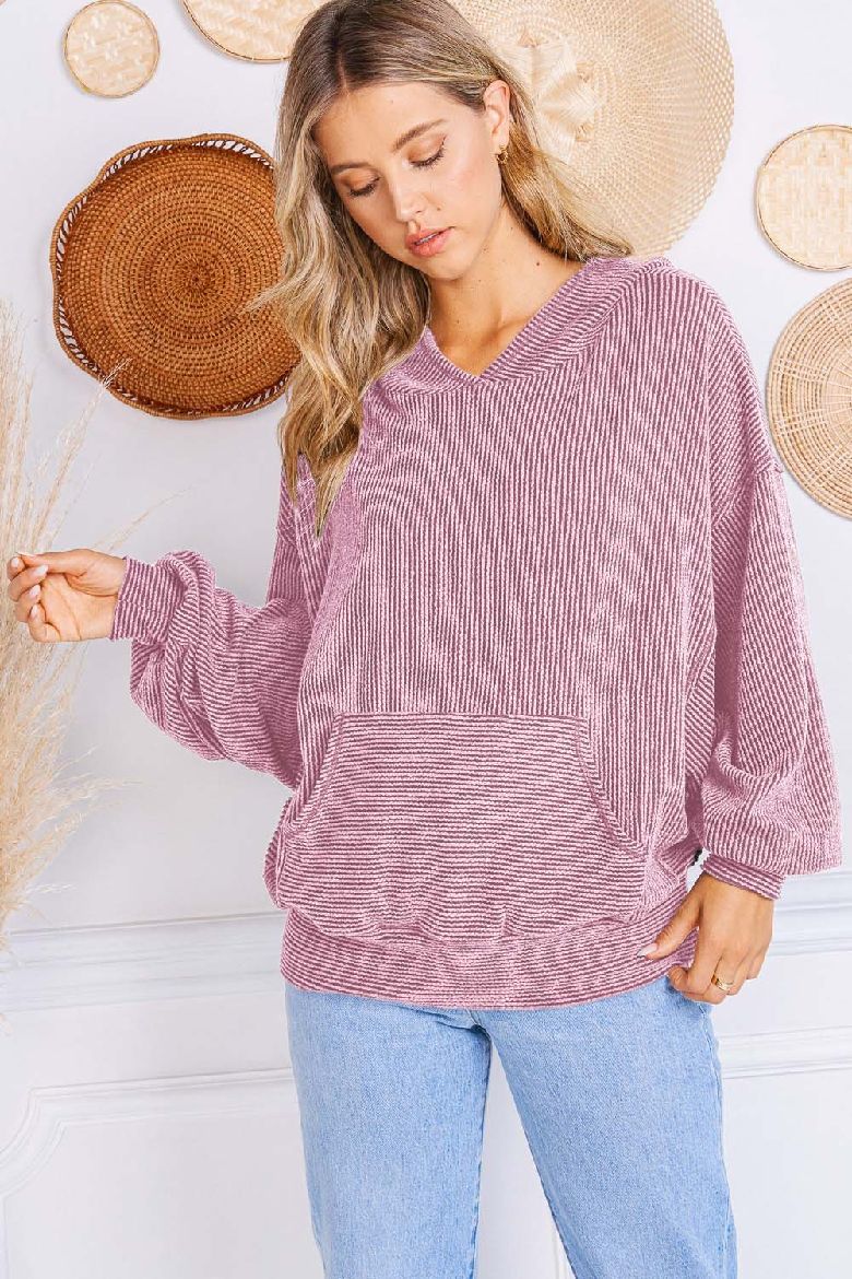 Frosted Lilac Urban Ribbed Hoodie