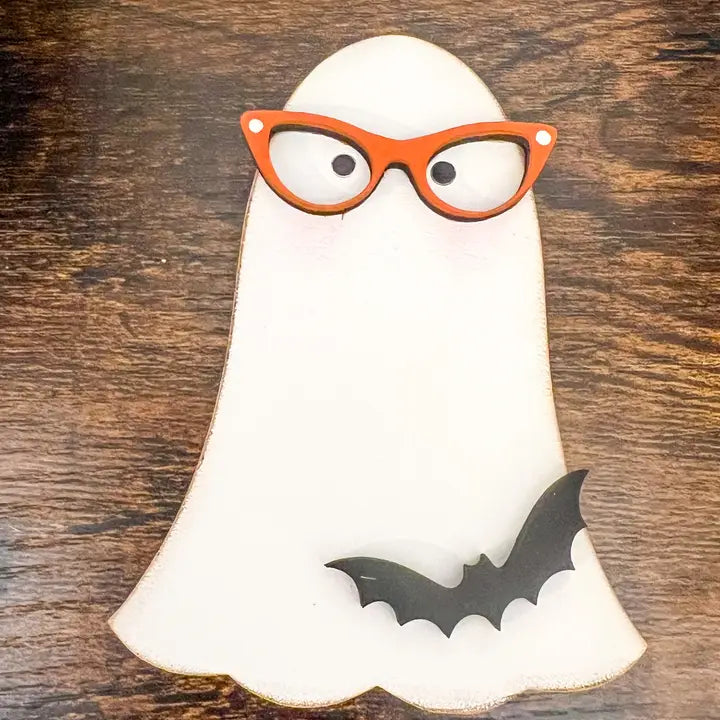 Chunky Nerdy Ghosts | Halloween Shelf Sitter Decor