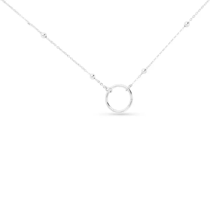 Station Bead Chain Charm Necklace