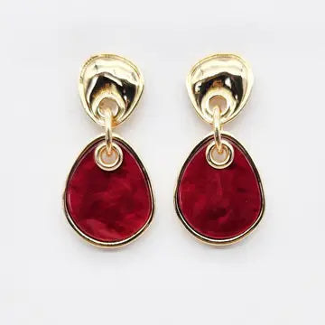 Duo Teardrop Dangle Earrings