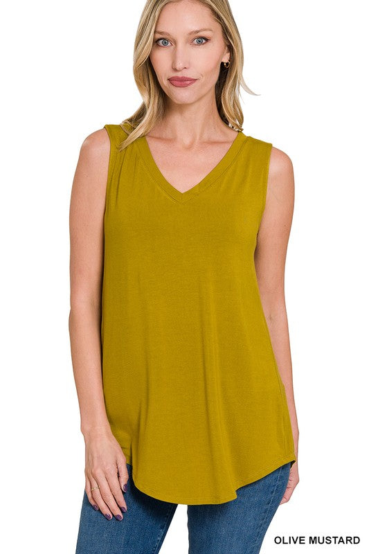 Sleeveless V-Neck Top