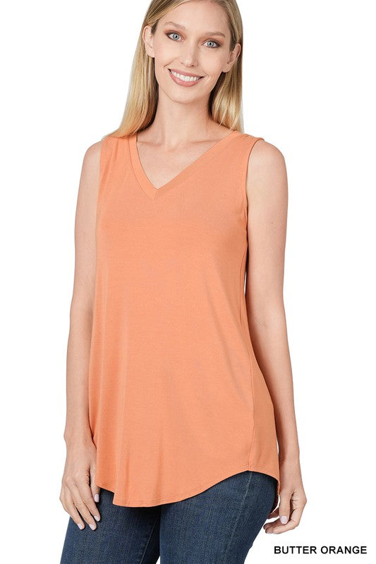 Sleeveless V-Neck Top