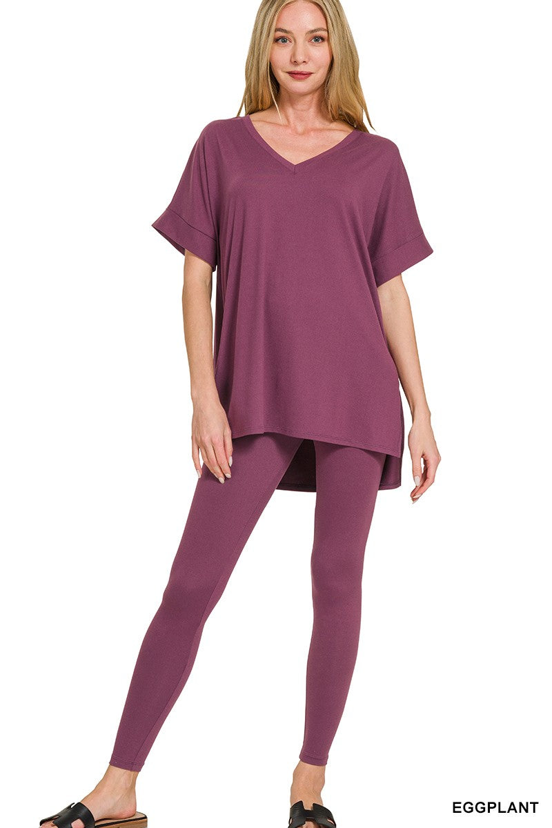Brushed Microfiber Loungewear Set