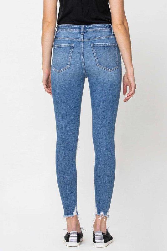 Flying Monkey High Rise Button Up Fly Crop Skinny Jeans