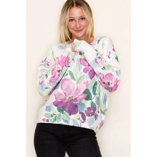 Floral Printed Sweater