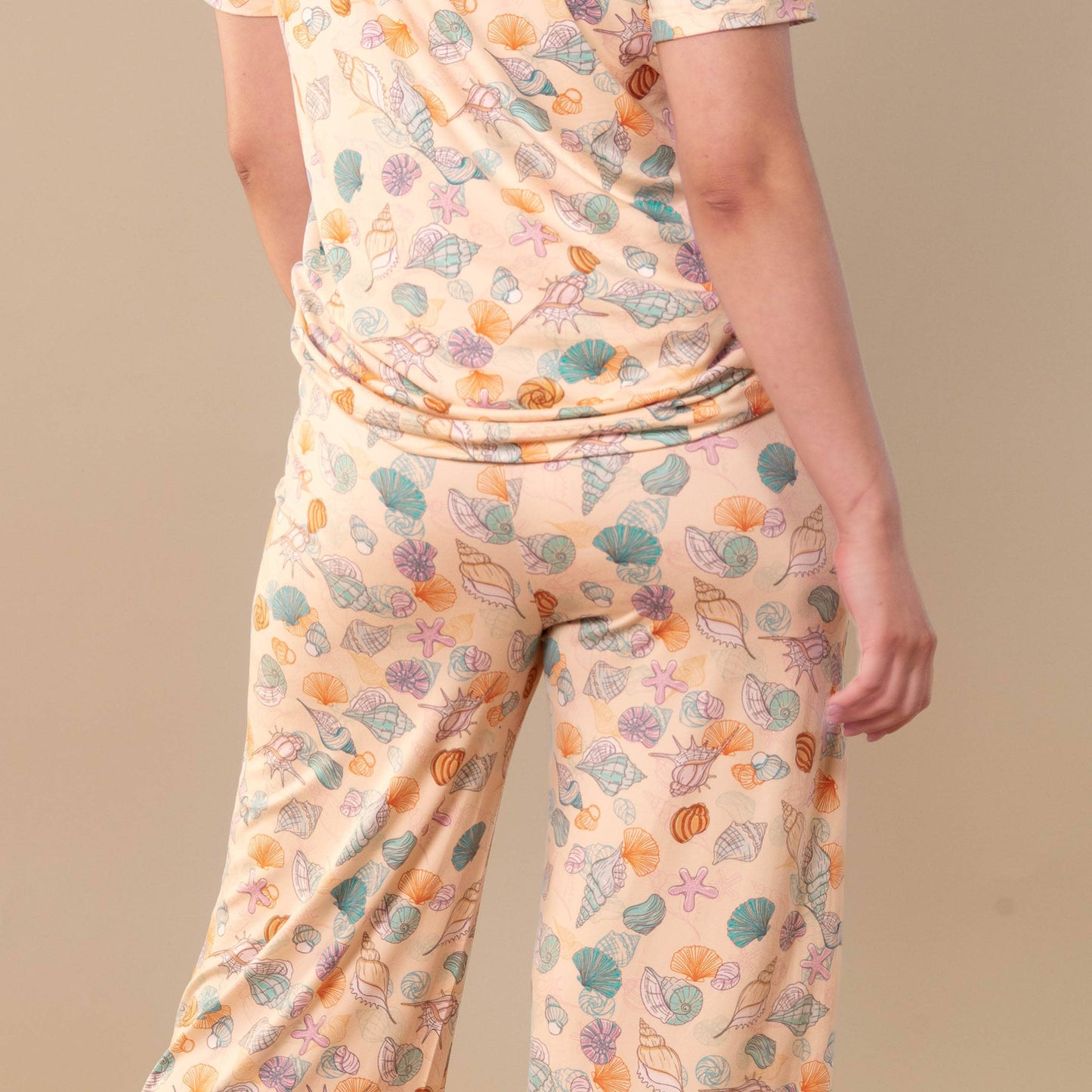 Shells In The Sand Pajama Pants | Coastal Beach PJ Bottoms