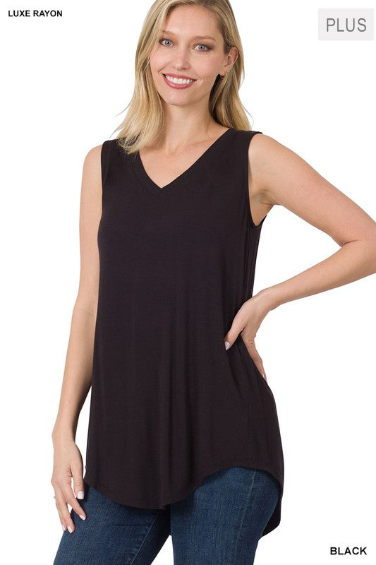 Sleeveless V-Neck Top