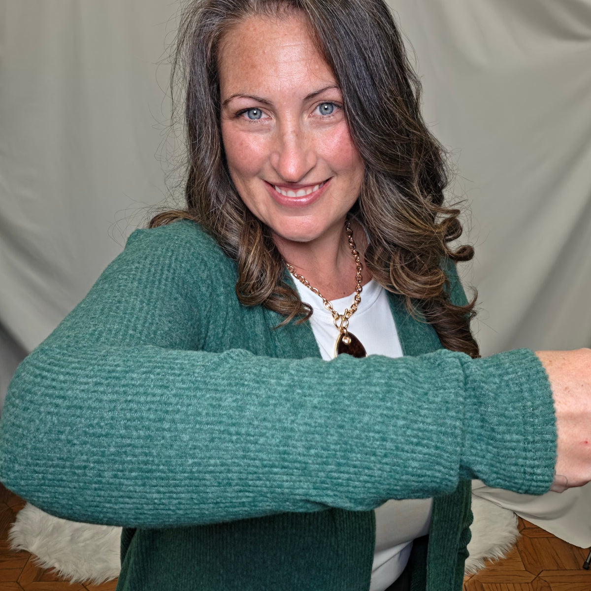 Heather Ribbed Cardigan