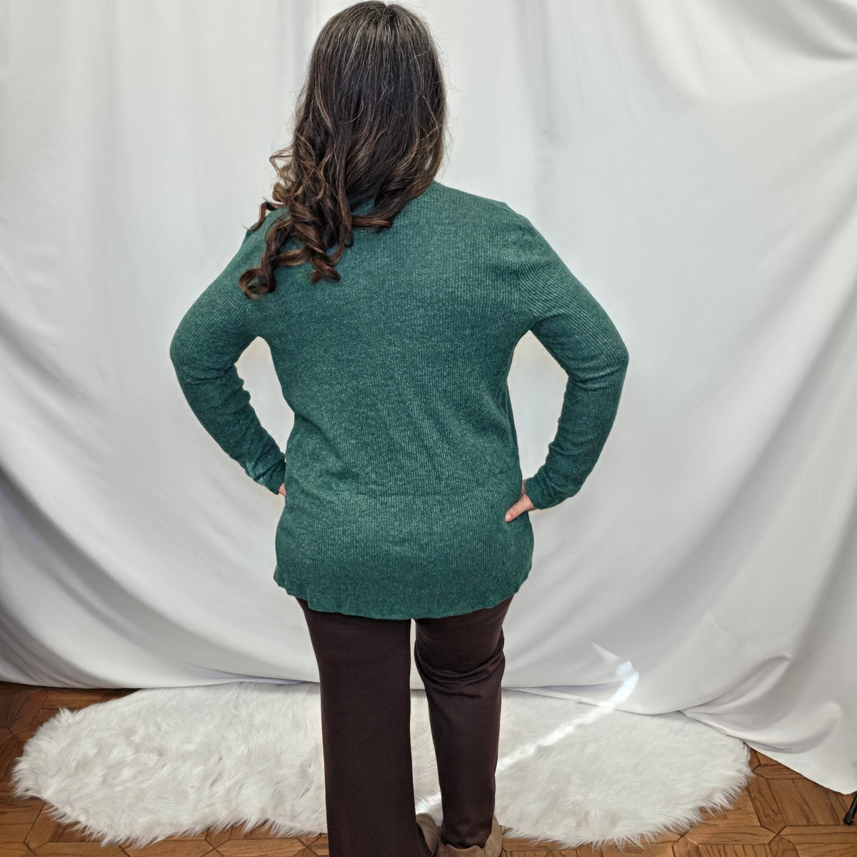 Heather Ribbed Cardigan