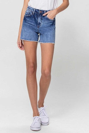 Flying Monkey High Rise Denim Shorts - Instantaneous