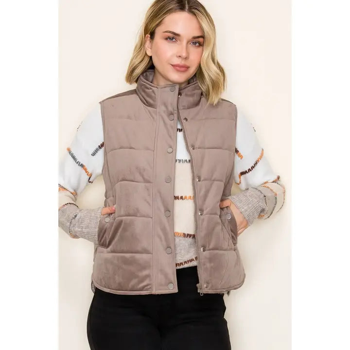 Quilted Corduroy Puffer Vest