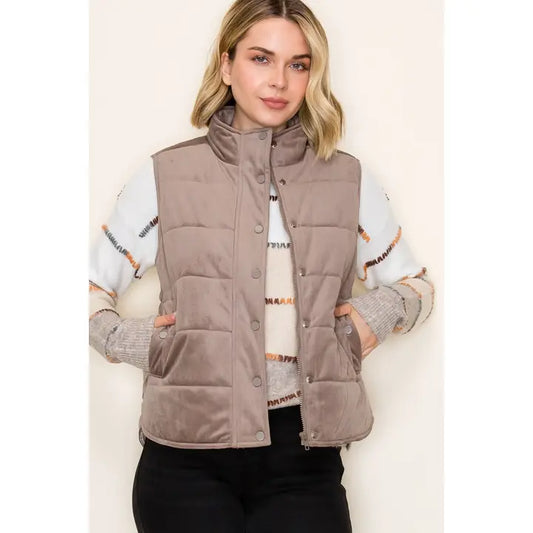 Quilted Corduroy Puffer Vest