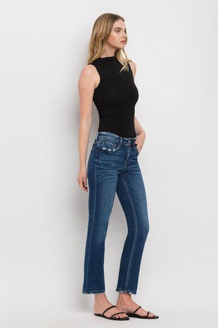Flying Monkey Mid Rise Ankle Slim Straight Jeans