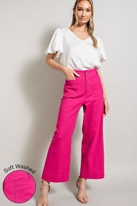Soft Washed Wide Leg Pant