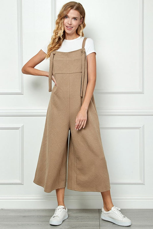 Textured Cropped Overall