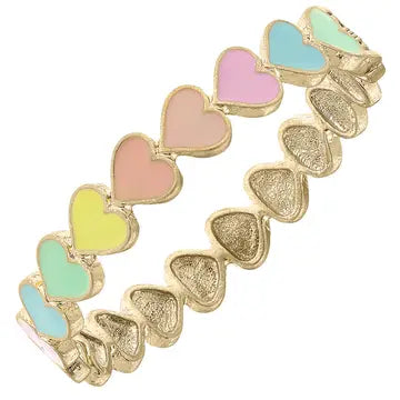 Enamel Hearts Bangle