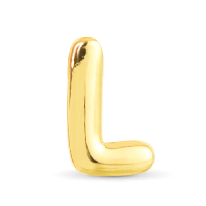 Initial Necklace Charm - Gold