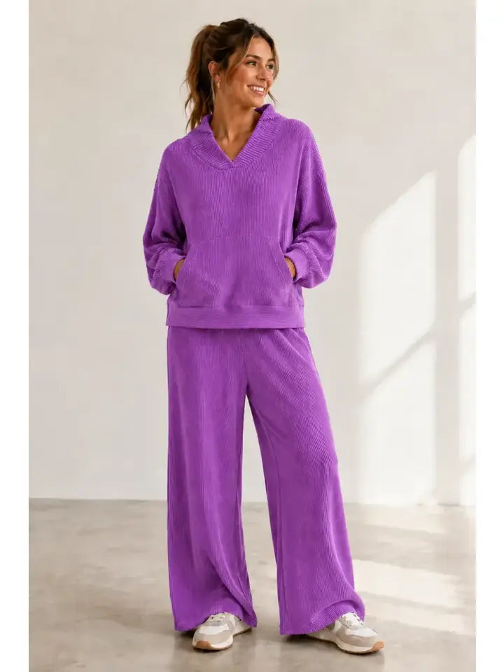 Urban Ribbed Wide Leg Pant