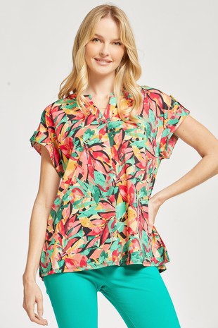 Print Wrinkle Free Top