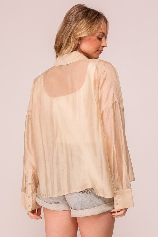 Button Down Shirt With Hidden Placket