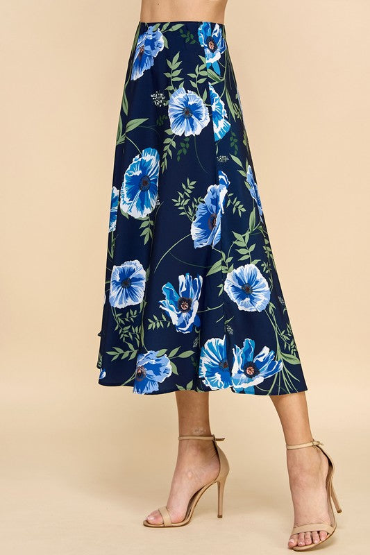 Floral Printed A Line Skirt