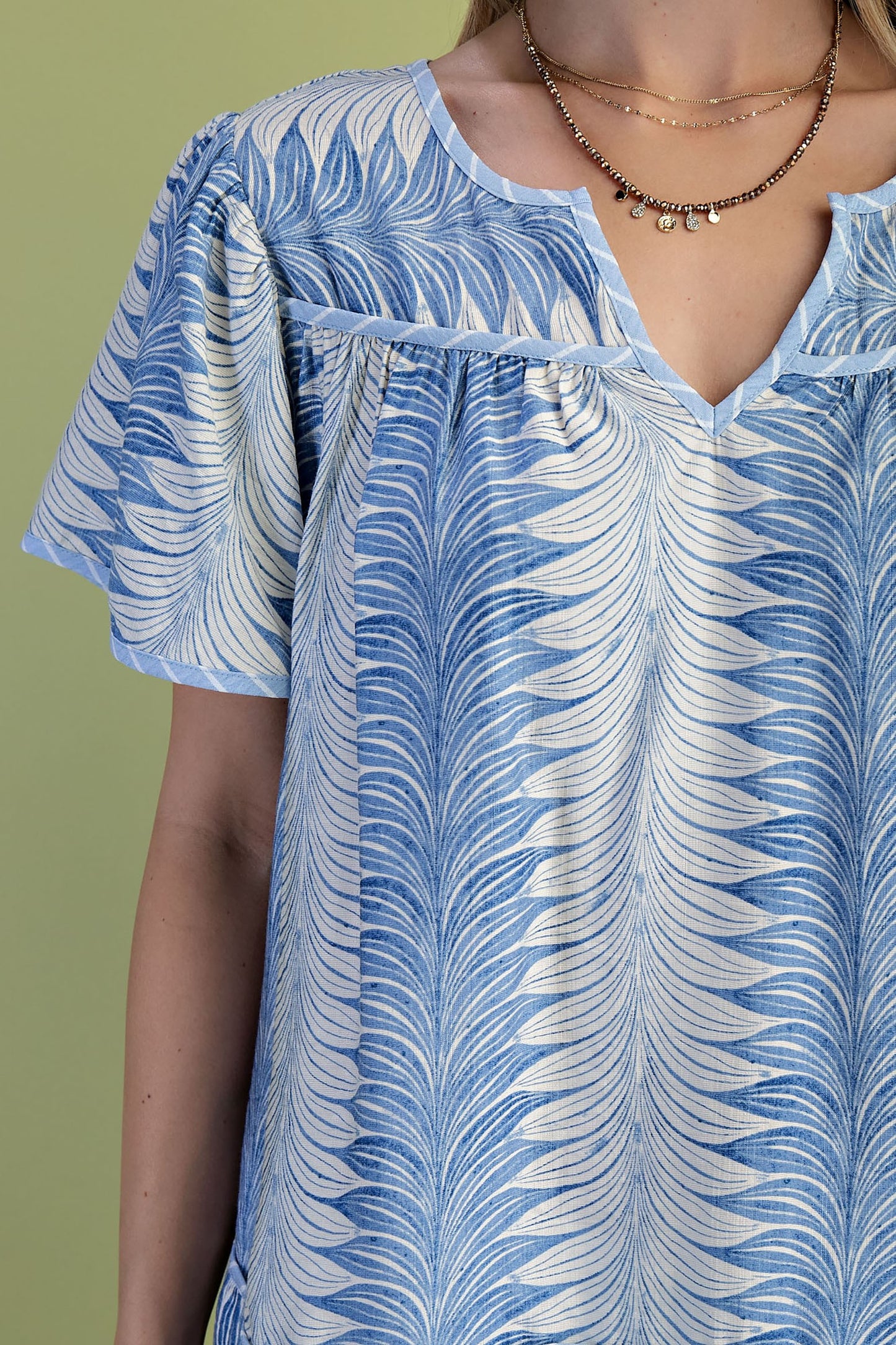 Printed Short Sleeve Top
