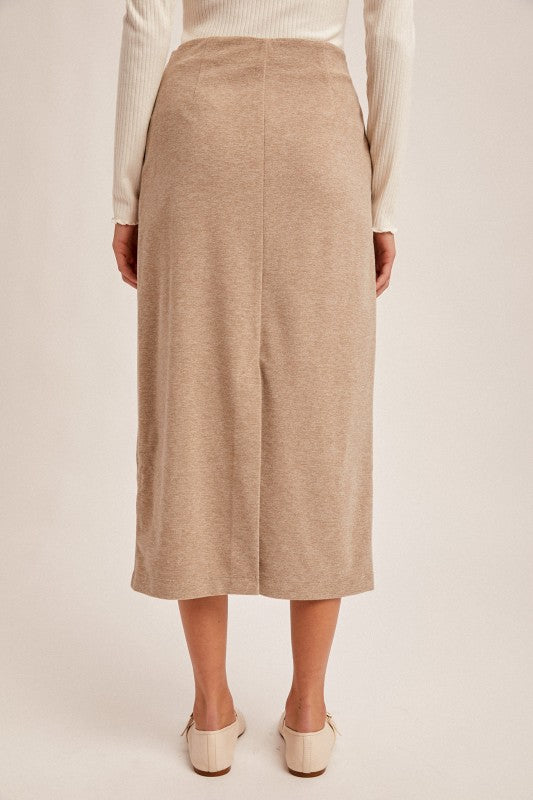 Brush Textured Midi Skirt