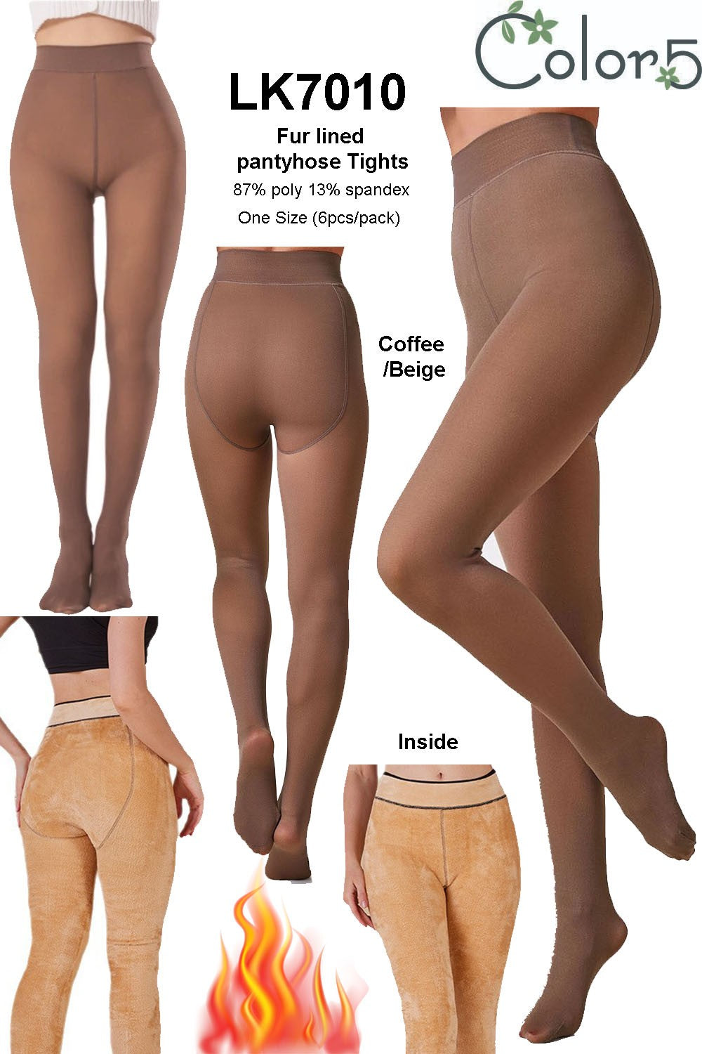 Fleece Lined Hosiery Winter Stocking