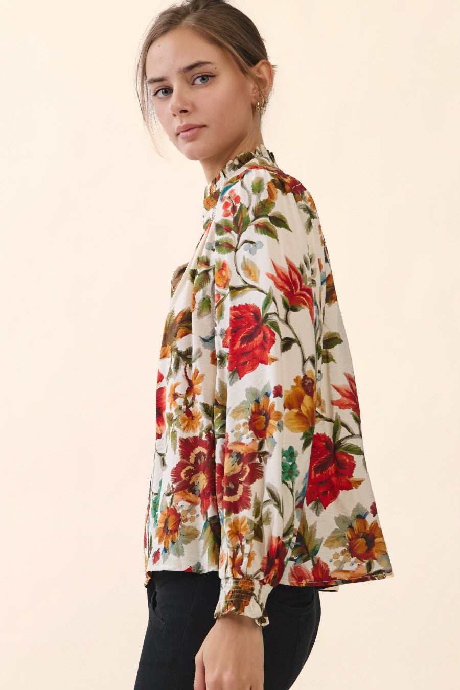 Vintage Floral Blouse