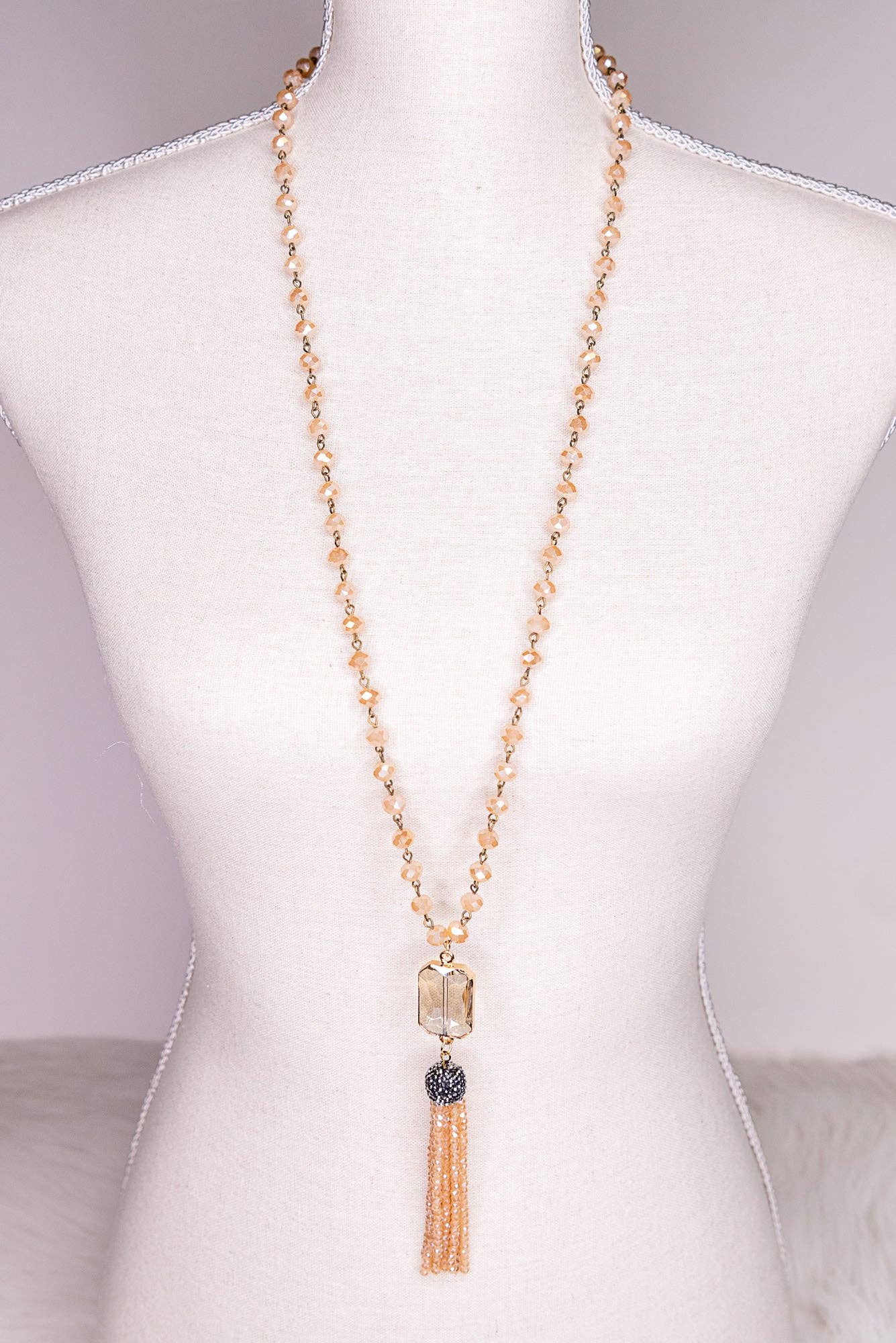Athena Necklace in Peach