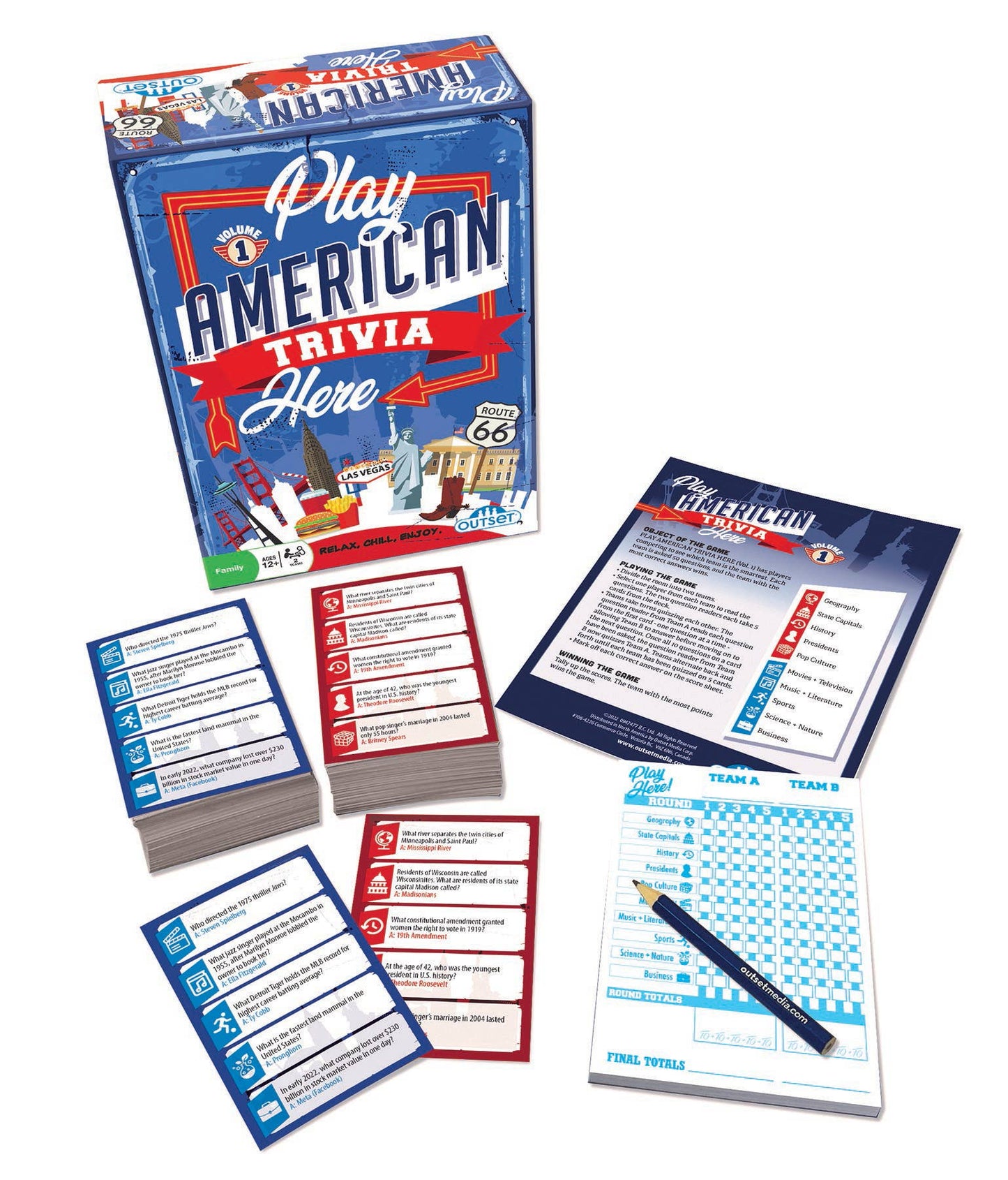 Play American Trivia Here Board Game