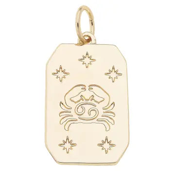 Zodiac Dog Tag Charm