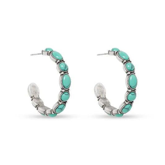 Stone Sedona Hoop Earrings