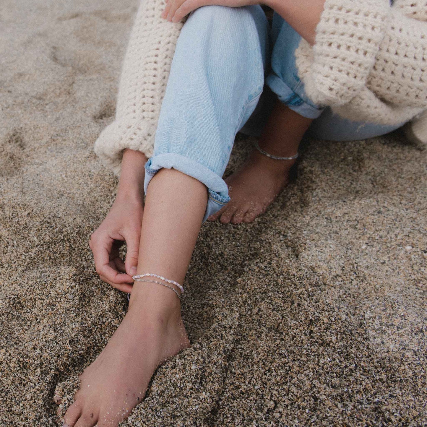 Punaluu Beaded Anklet, Summer Beachy Jewelry by Koh Surf